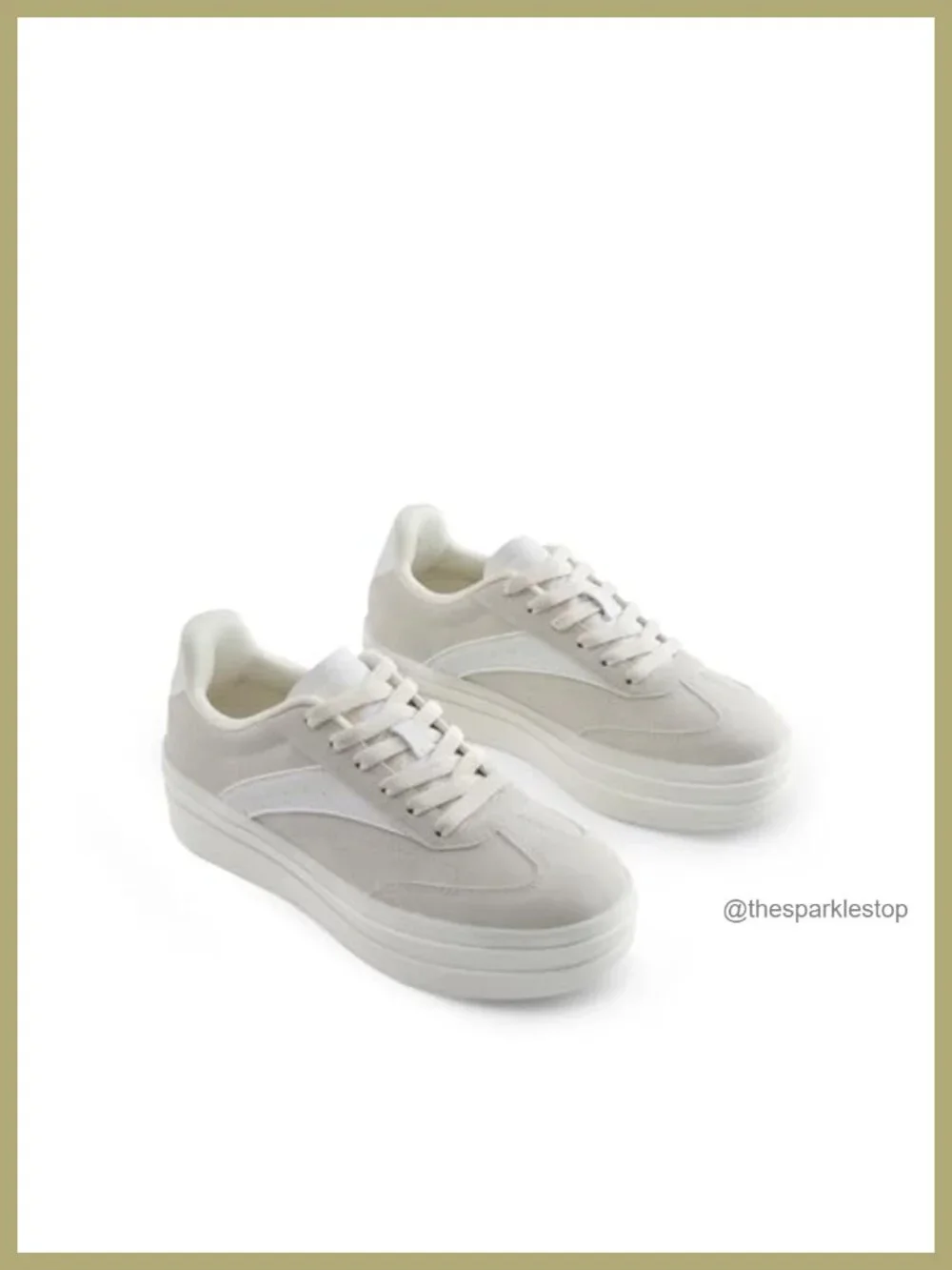 Vegan Leather & Faux Suede Platform Fashion Sneakers Cushioned Foam Lace-Up
